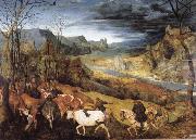 BRUEGEL, Pieter the Elder Return of the Herd USA oil painting artist
